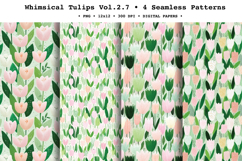 Whimsical Tulips Seamless Pattern Vol.2.7 - 4 PNG Product Image 1