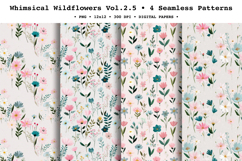 Whimsical Wildflowers Seamless Pattern Vol.2.5 - 4 PNG Product Image 1