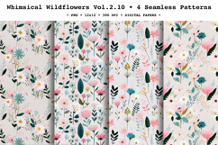 Whimsical Wildflowers Seamless Pattern Vol.2.10 - 4 PNG Product Image 1