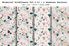 Whimsical Wildflowers Seamless Pattern Vol.2.12 - 4 PNG Product Image 1