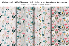 Whimsical Wildflowers Seamless Pattern Vol.2.14 - 4 PNG Product Image 1