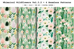 Whimsical Wildflowers Seamless Pattern Vol.3.2 - 4 PNG Product Image 1