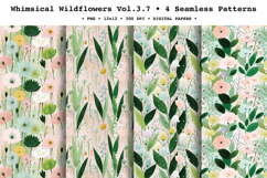 Whimsical Wildflowers Seamless Pattern Vol.3.7 - 4 PNG Product Image 1