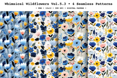 Whimsical Wildflowers Seamless Pattern Vol.5.3 - 4 PNG Product Image 1