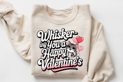 Whisker Ing You A Happy Valentine’s Sublimation PNG Design Product Image 3