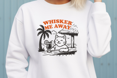 Whisker Me Away SVG Tropical Cat Cocktail Funny PNG Design Product Image 3