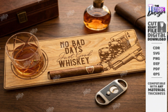 Whiskey and Cigar Holder Laser Cut Bundle | Serving Tray SVG Product Image 18
