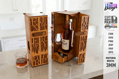 Whiskey Gift Box Laser Cut | Whiskey Vintage Box | Men's SVG Product Image 1
