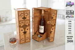 Whiskey Gift Box Laser Cut | Whiskey Vintage Box | Men's SVG Product Image 1