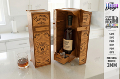 Whiskey Gift Box Laser Cut | Whiskey Vintage Box | Men's SVG Product Image 1