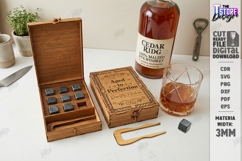 Whiskey Stones Storage Box Laser Cut | Whiskey Accessories Product Image 1