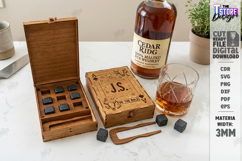 Whiskey Stones Storage Box Laser Cut | Whiskey Accessories Product Image 1