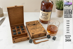 Whiskey Stones Storage Box Laser Cut | Whiskey Accessories Product Image 1