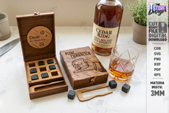 Whiskey Stones Storage Box Laser Cut | Whiskey Accessories Product Image 1