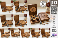 Whiskey Stones Storage Box Bundle | Whiskey Accessories SVG Product Image 1