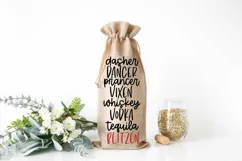Featuring the festive reindeer team of Dasher, Dancer, Prancer, and Vixen, along with their naughty companions, Whiskey, Vodka, Tequila, and Blitzen, this Drunk Christmas SVG is sure to bring laughter to all. Ideal for crafters and DIY enthusiasts, you ca
