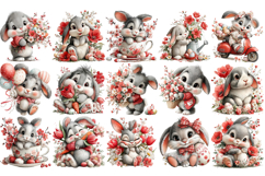Whimsical Easter Bunny PNG Bundle, Easter Sublimation PNG Product Image 2