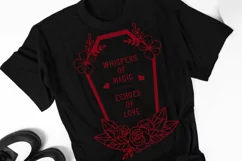 whispers of magic echoes of love black shirt