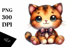 Cute Baby Plush Cat Sewed Clipart Product Image 3