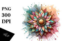 Abstract Pastel Wooden Stained Sunflower, PNG Product Image 1