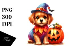 Vibrant Halloween Dog Clipart Product Image 1