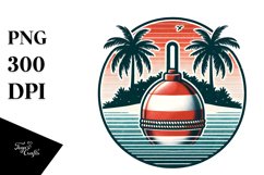 Vintage Tropical Island Beachbuoy | Sublimation | Clipart Product Image 3