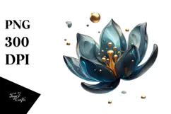 Abstract Golden Tulip PNG Product Image 1
