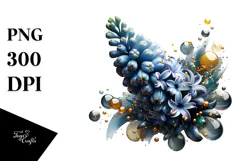 Abstract Hyacinth, Watercolor PNG Product Image 1
