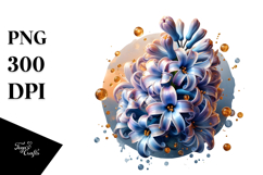 Abstract Golden Hyacinth PNG Product Image 1