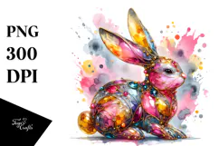 Bunny with Golden Insets, PNG Product Image 1