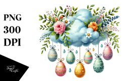 Easter Eggs Cloud, Transparent PNG Product Image 1