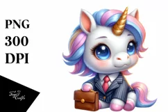 Cute Baby Unicorn Lawyer Clipart Product Image 1