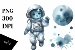Vintage Astronaut Boy, Transparent PNG Product Image 1