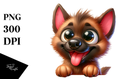Happy Cartoon Malinois, PNG Product Image 1