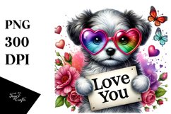 Puppy Love Sign Painting PNG Product Image 1