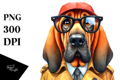 Watercolor Bloodhound Raincoat | Clipart Product Image 1