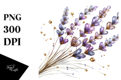Lavender with Gold Inserts PNG Product Image 1