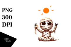 Funny Digital Painting with Mummy PNG Product Image 1