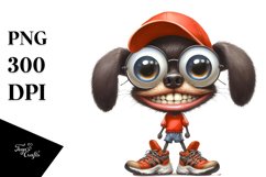 Watercolor Expressive Dog with Confused Smile Product Image 1