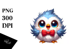 Ridiculously Cute Cartoon Bird PNG Product Image 1