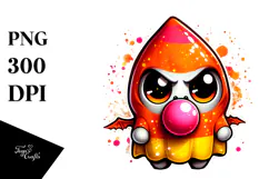 Angry Mini Bubble Gum Monster , PNG Product Image 1