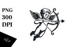 Distressed Cupid Heart, Vintage PNG Product Image 1