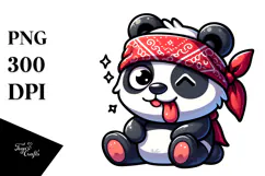Ridiculously Cute Cartoon Panda PNG Product Image 1