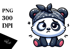 Ridiculously Cute Cartoon Panda PNG Product Image 1