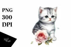 Cute Baby Cat, High Detail PNG Product Image 3