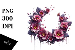 Glossy Primrose Watercolor Splash PNG Product Image 1