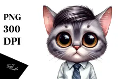 Funny Baby Cat with Hat PNG Product Image 1
