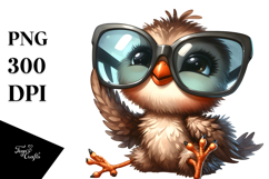 Playful Bird with Oversized Sunglasses Product Image 1