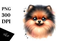 Watercolor Funny Pomeranian | Clipart Product Image 1