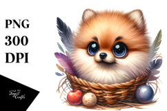 Watercolor Funny Pomeranian | Clipart Product Image 1